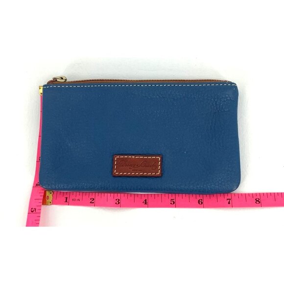 Dooney & Bourke Blue Leather Zip Pouch With ID Window - Picture 6 of 6